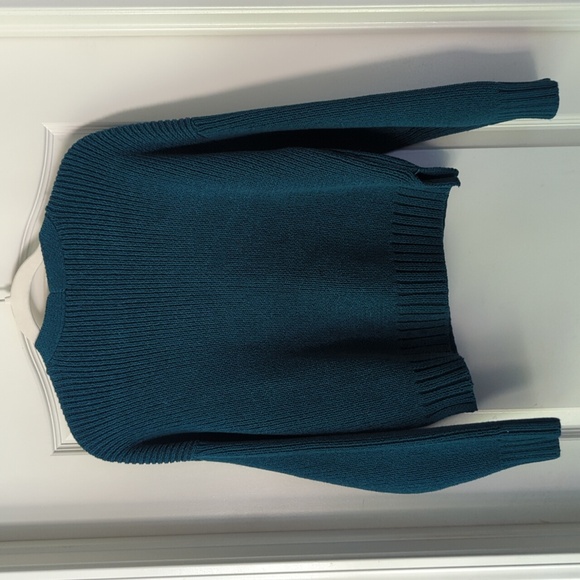 Abercrombie & Fitch Women's Deep Teal Chenille Cardigan - Small - Picture 7 of 11